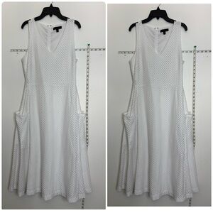 Banana Republic White Sleeveless Dress